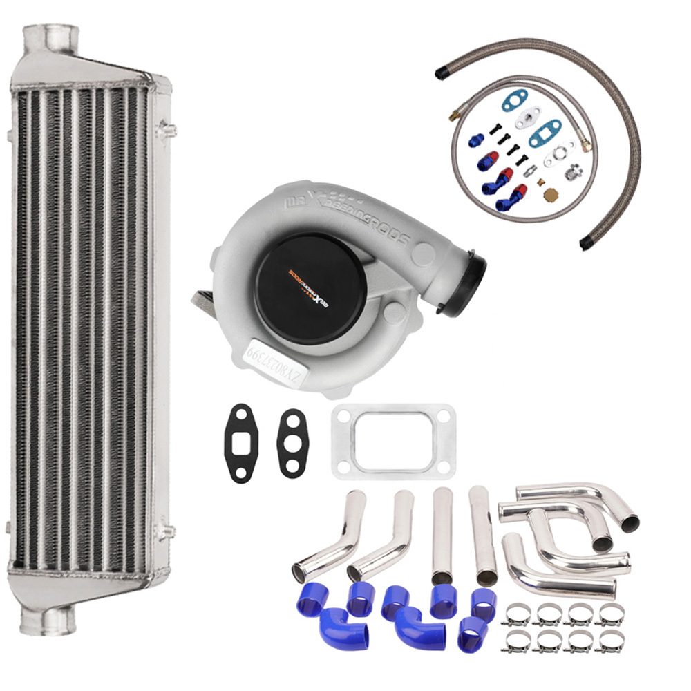 T04E T3 / T4 Universal Turbo Kit Turbocompresor W / Wastegate + Intercooler 350 + HP 10PC